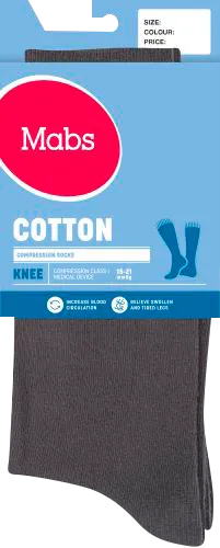 Mabs Cotton Knee Grey M 1 par