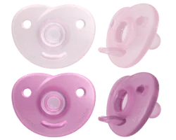 Philips Avent Soothie Napp 0–6m 2-Pack, Rosa/Ljusrosa