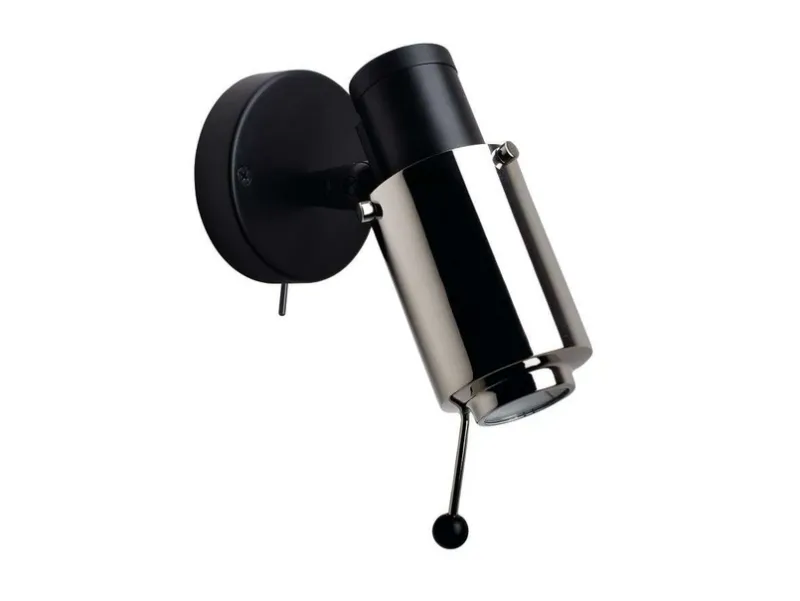 Biny LED-spot med strömbrytare & och stång, svart/nickel - DCW - Metall