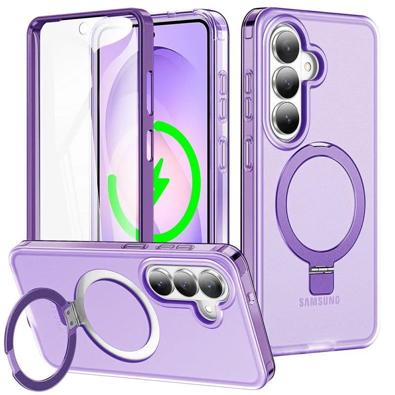 Mobilskal för Samsung Galaxy S26 Plus Magnetiskt Kickstand TPU + PC – Lila (#4166)