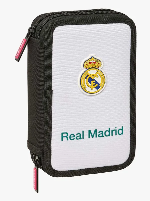 Real Madrid Fyllt Dubbelpennfodral 29 Delar, Vit/Blå