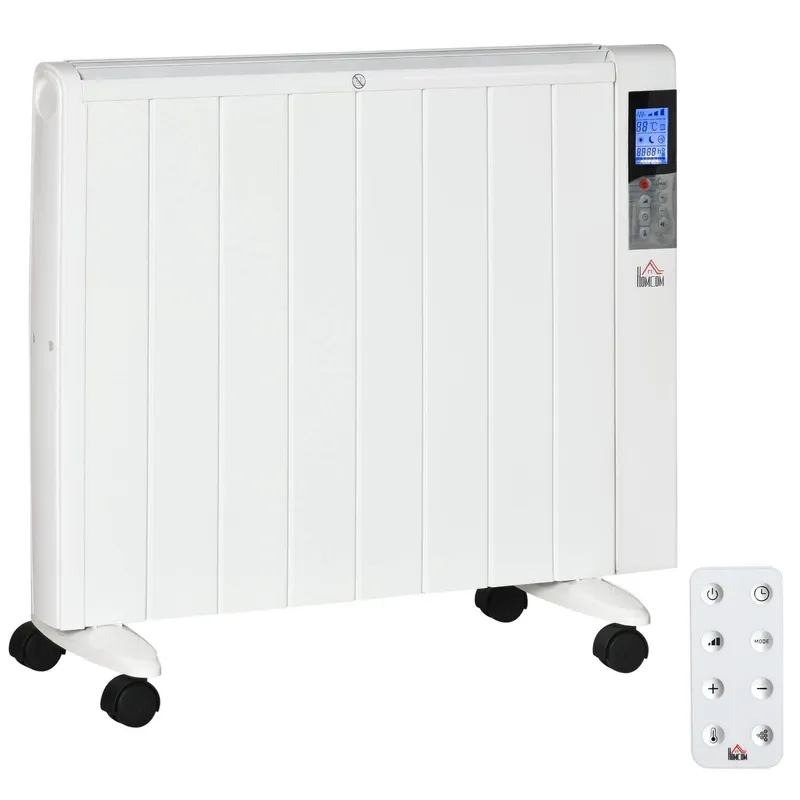 Elradiator 2000W med LCD, Fjärrkontroll & Hjul