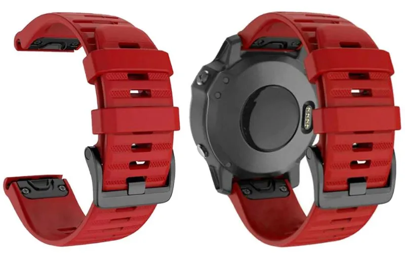 Garmin armband, 22mm, Quickfit, ergonomisk – Röd