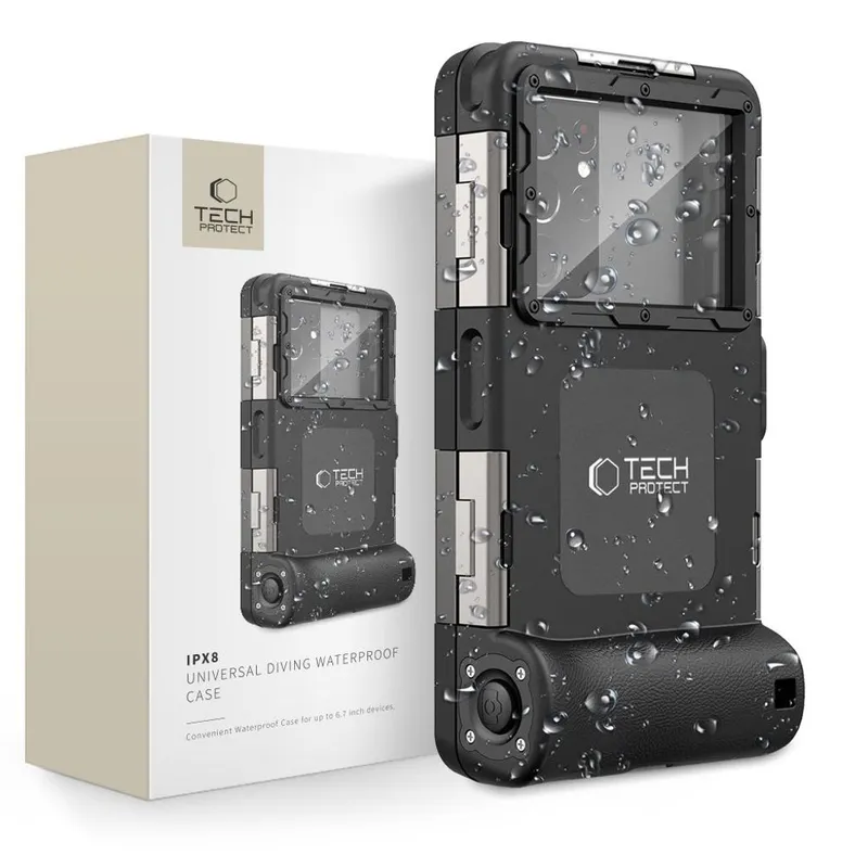 Tech-Protect Ipx8 Universellt Vattentätt Dykfodral Svart