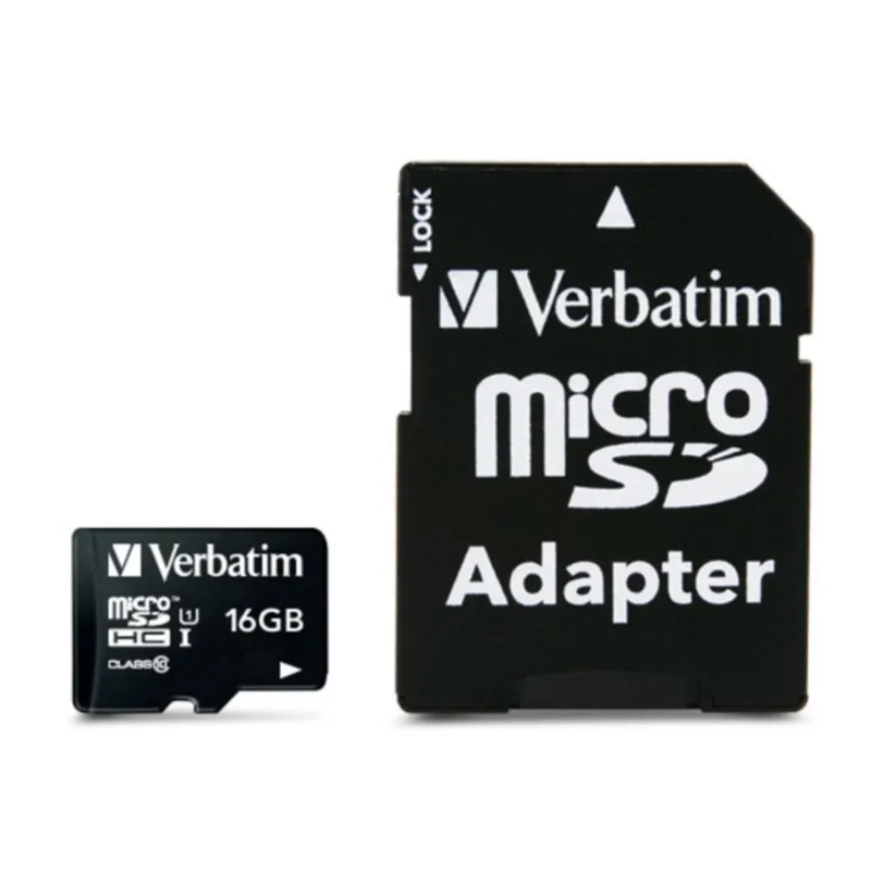 Verbatim minneskort, microSDHC, 16GB, micro Secure Digital High-Capacity, Class