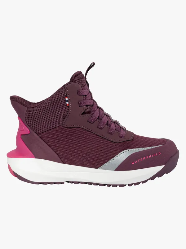Viking QuickGo Mid Vattentäta Sneakers, Plum, 30