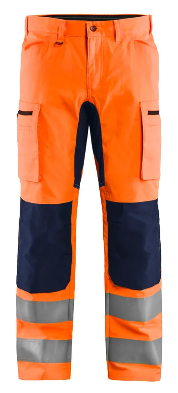 VARSELBYXA 1585 1811 STRETCH VARSELORANGE/MARINBLÅ D124 | Beijerbygg Byggmaterial
