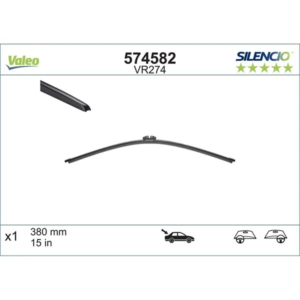 VALEO 574582 Bakrutetorkare