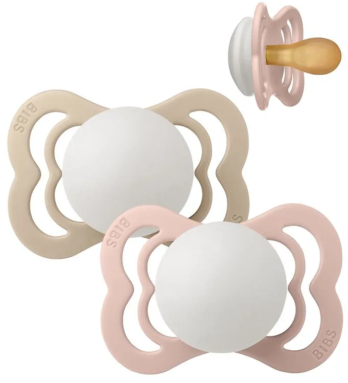 BIBS Supreme+ Nappar – Stl. 1 – 2-pack – Symmetrisk – Blush/vani