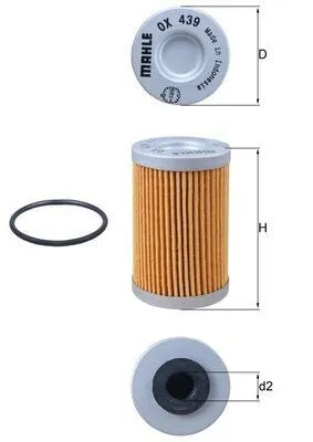 Oljefilter MAHLE OX 439D