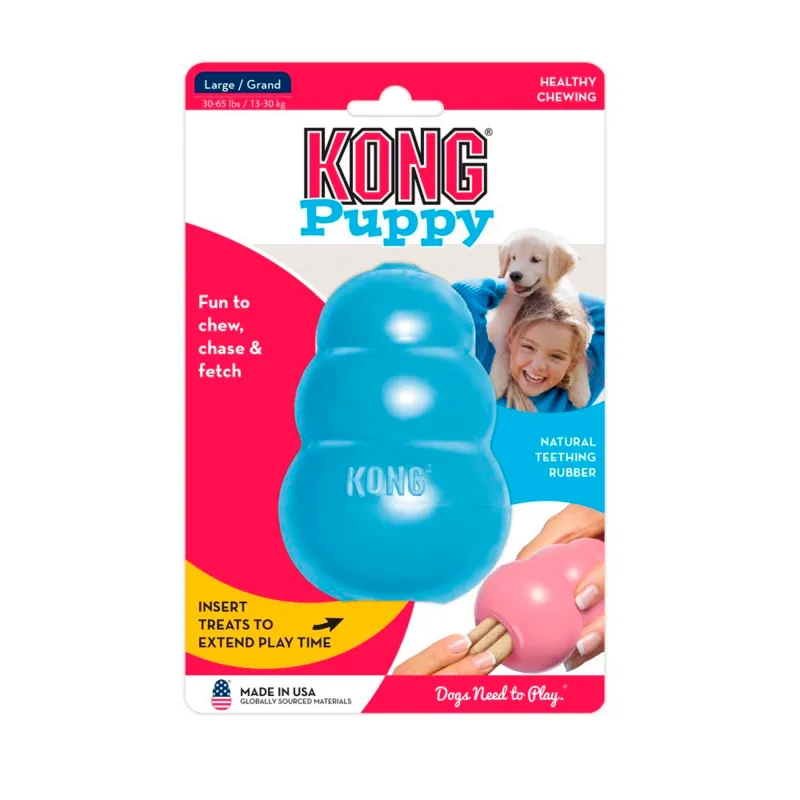 KONG Dog Toy Kong Puppy Large Assorted Colors (1-Pack)