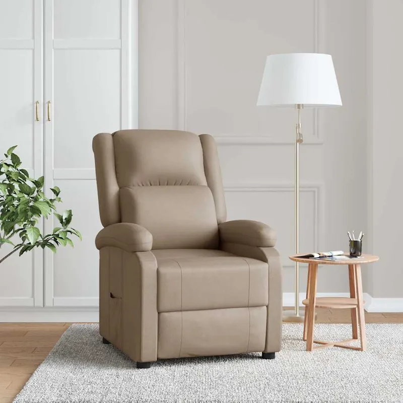 vidaXL Reclinerfåtölj cappuccino konstläder (#2190)