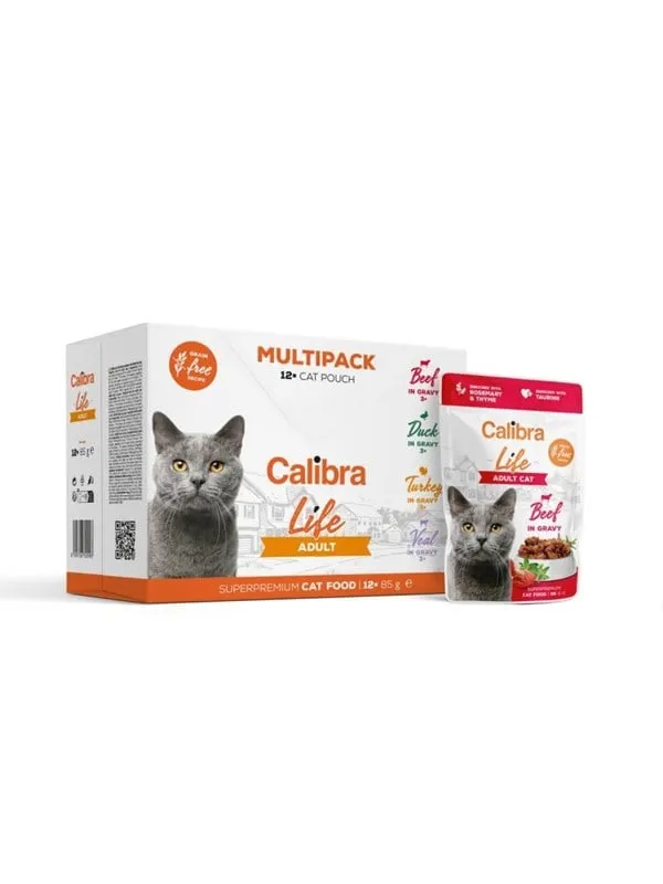 Calibra Cat Life pouch Adult Multipack 12 x 85 g