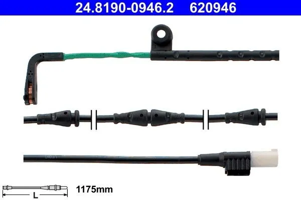 Slitagevarnare bromsbelägg ATE 24.8190-0946.2