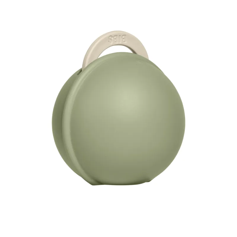 BIBS Colour Pacifier Round Latex Size 1 Ivory & Pacifier Case Mini Sage