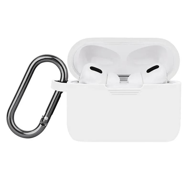 NORTH Airpods Pro Protective Case Silicone Carabiner White