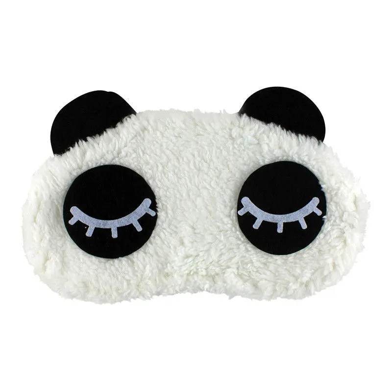 Blundande Panda, Fluffig Sovmask för resor och avslappning