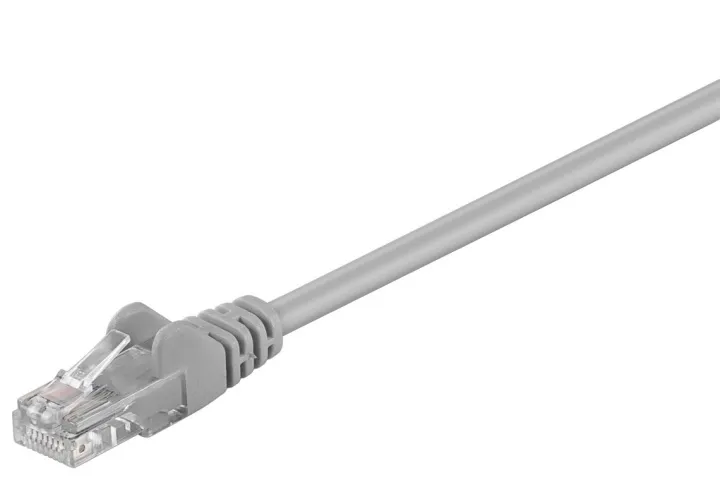 Goobay Patchkabel CAT 5e, U/UTP, grå, 20 m kopparklädd aluminiumtråd (CCA)