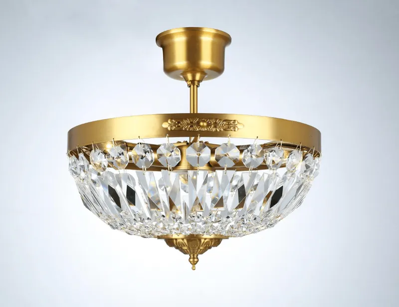 Norrsken Design - Rhea Ø35 - Kristallkrona - Borstad mässing