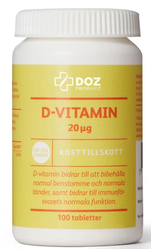 DOZ Apotek D-vitamin 20 µg 100 st