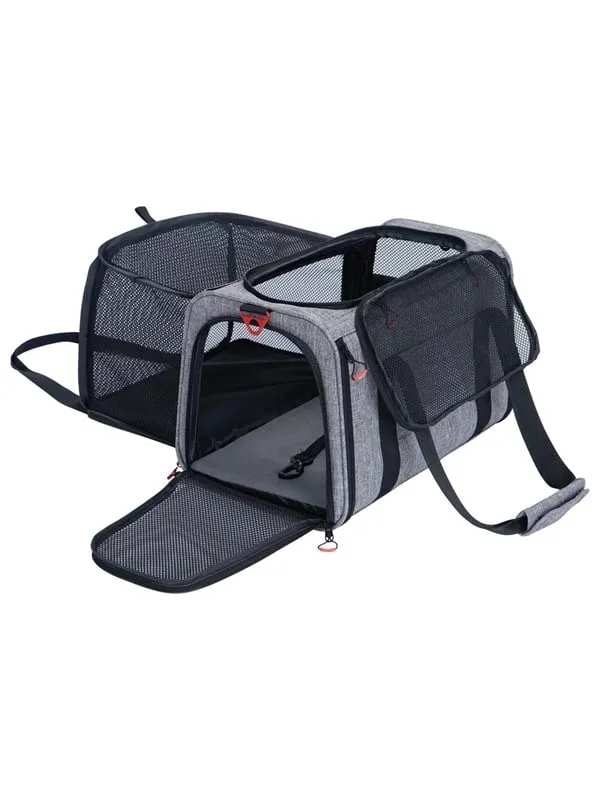 Zolux NOMAD M transportväska för hund och katt med extra utrymme, 44 × 28 × 28 cm