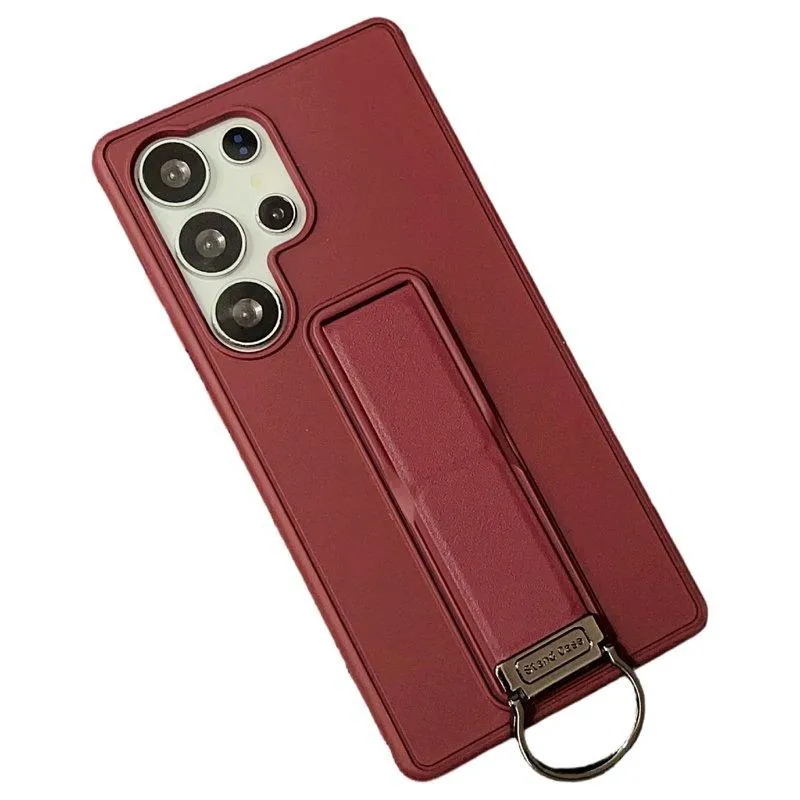 Mobilskal för Samsung Galaxy S26 Ultra Kickstand TPU + PC – Vinröd