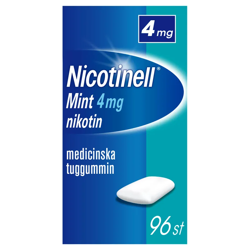 Nicotinell Mint, medicinskt tuggummi 4 mg 96 st