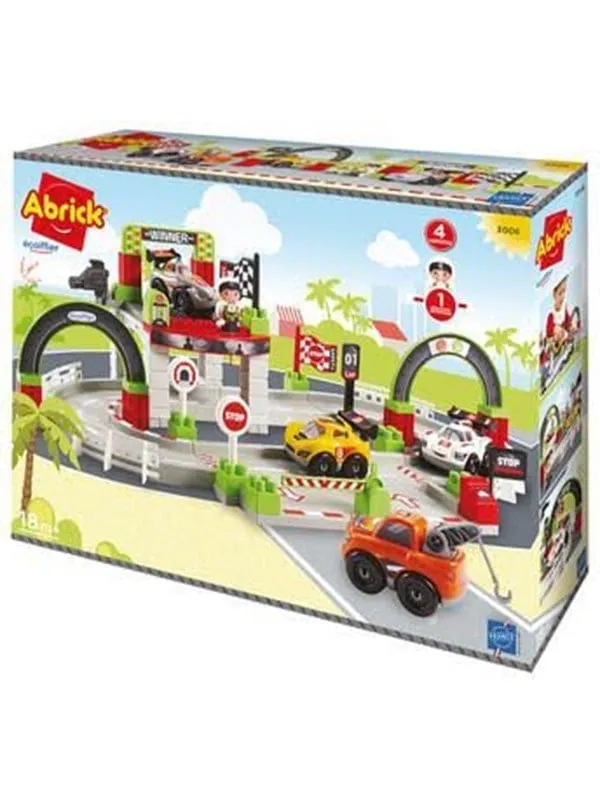 Ecoiffier Grand Prix-bana m/fordon & figur
