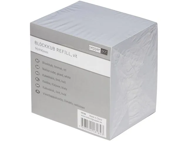 Blockkub Pepperpot 90×90 850ark vit