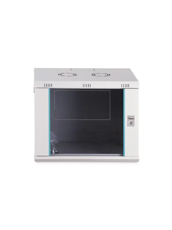 DIGITUS DN-37104 - 9U Wall-Mounted Cabinet | 600x450mm | Glass Door | Unmounted