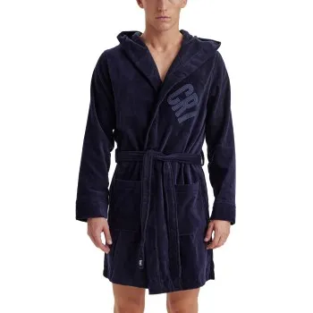 CR7 Cristiano Ronaldo Cotton Bathrobe Navy bomull Small Herr