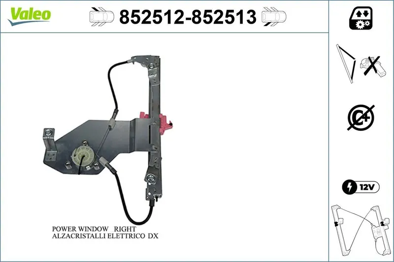 VALEO 852512 Fönsterhiss