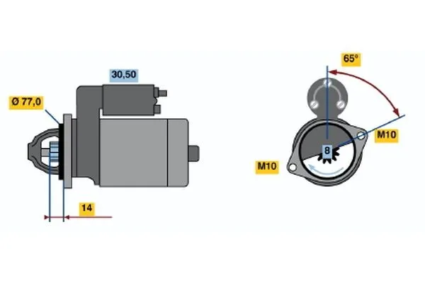 Startmotor BOSCH 0 986 017 721