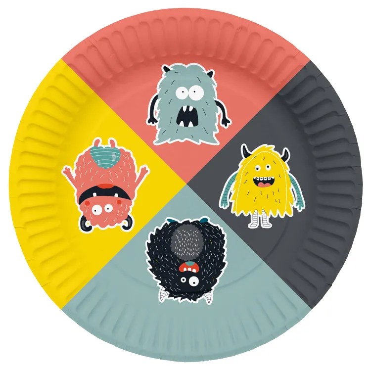 Papperstallrikar Monster Bash - 8-pack