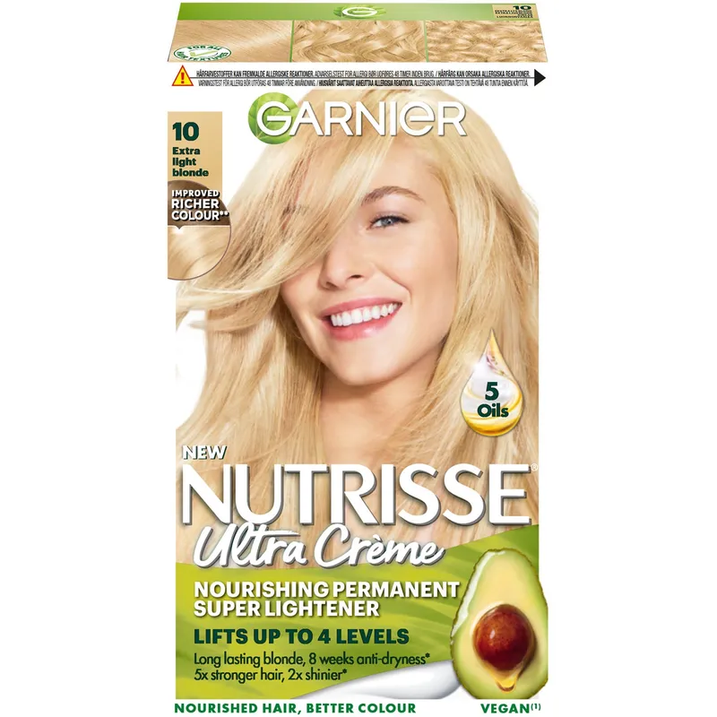 Garnier Nutrisse Ultra Créme Permanent Hårfärg 10 Extra Light Blonde