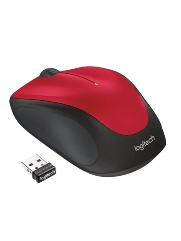 Logitech Wireless Mouse M235 - Mouse - Optic - 3 knappar - Röd