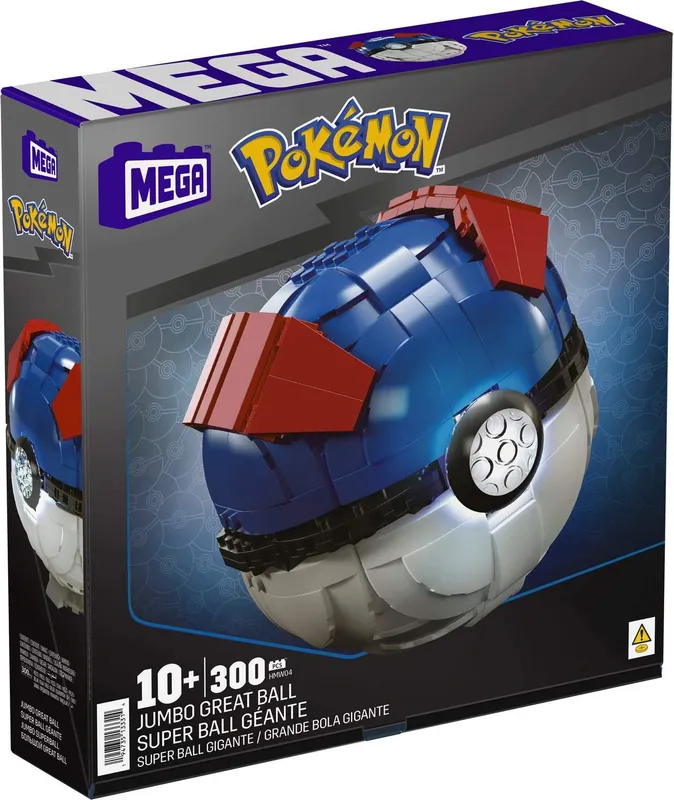 Mega Pokémon Byggsats Jumbo Great Ball 299 Bitar