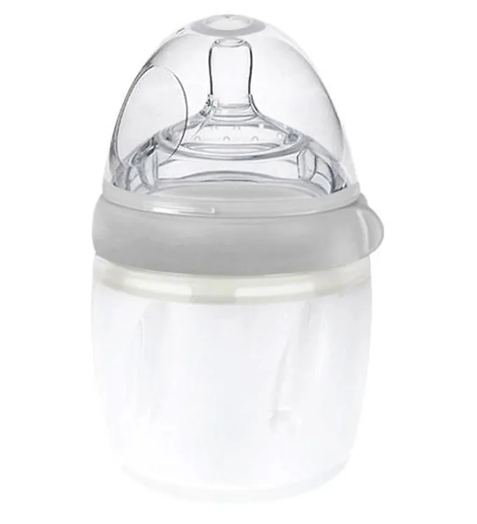 Haakaa Nappflaska – 160 ml – Silikon – Grå