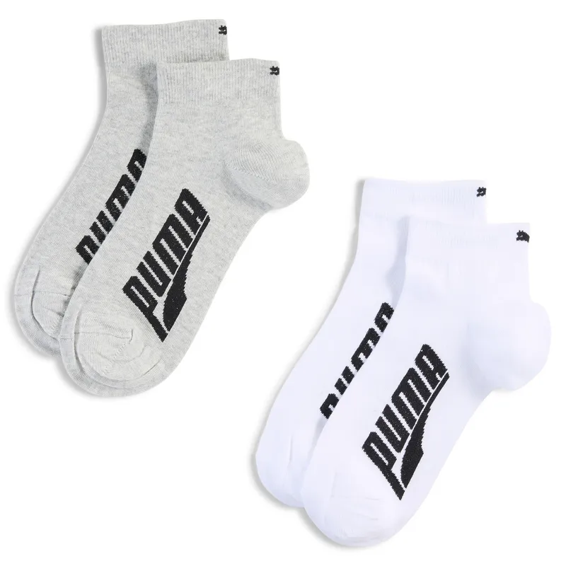 Puma Strumpor 2P Lifestyle Quarter Sock Vit/Grå Strl 35/38
