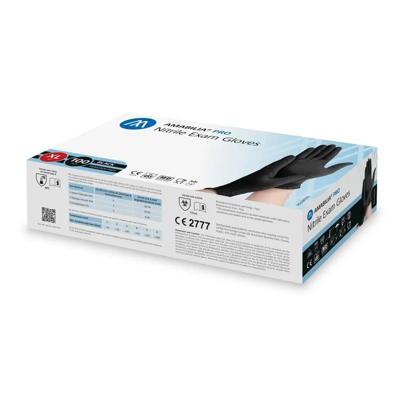 Amabilia Medical Amabilia Pro Nitrilhandskar Svart XL 100 st
