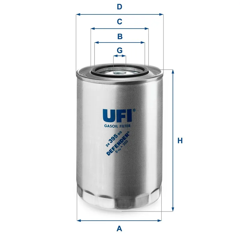 Bränslefilter UFI 24.395.00