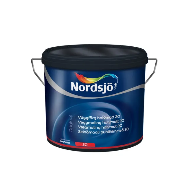 VÄGGFÄRG NORDSJÖ ORIGINAL HALVMATT 20 BW INOMHUS 2,5L | Beijerbygg Byggmaterial