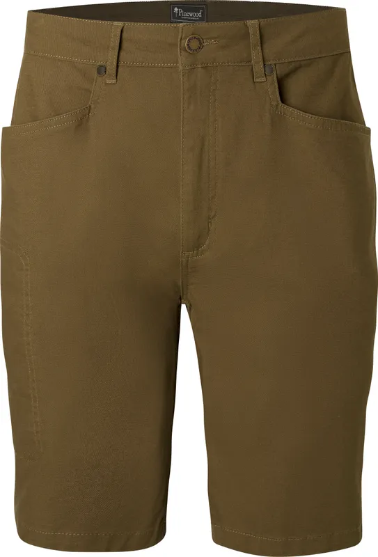 Pinewood Men’s Värnamo Vintage Canvas Shorts Olive Brown