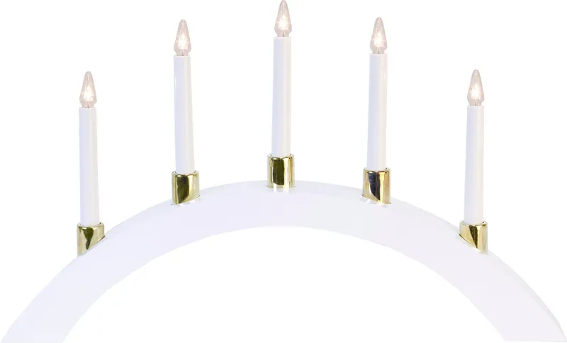 Ljusstake LED Halla Båge vit