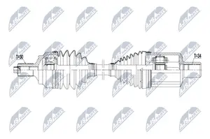 Drivaxel NTY NPW-ME-182