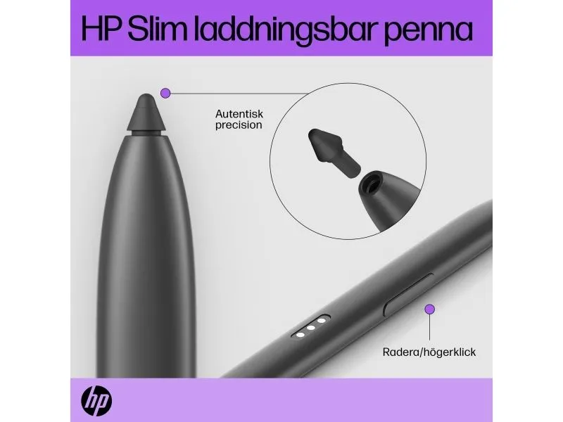 HP Slim - Digital pen - 2 knappar - Grå