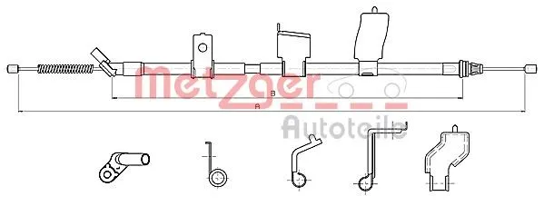 Handbromsvajer METZGER 17.0327