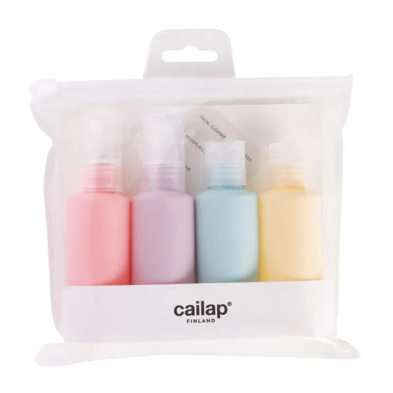 Cailap Reseförpackning Flaska Olika Färger 60 ml 4 st