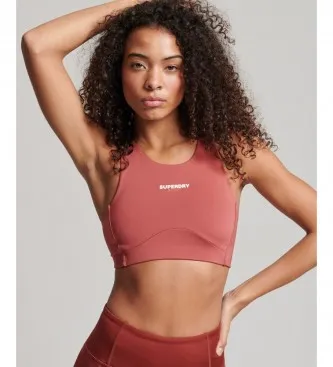 Superdry för kvinnor. WS311591A Core Active BH röd (36), Deportivo, Multisport, Återvunnen polyester, Hållbar