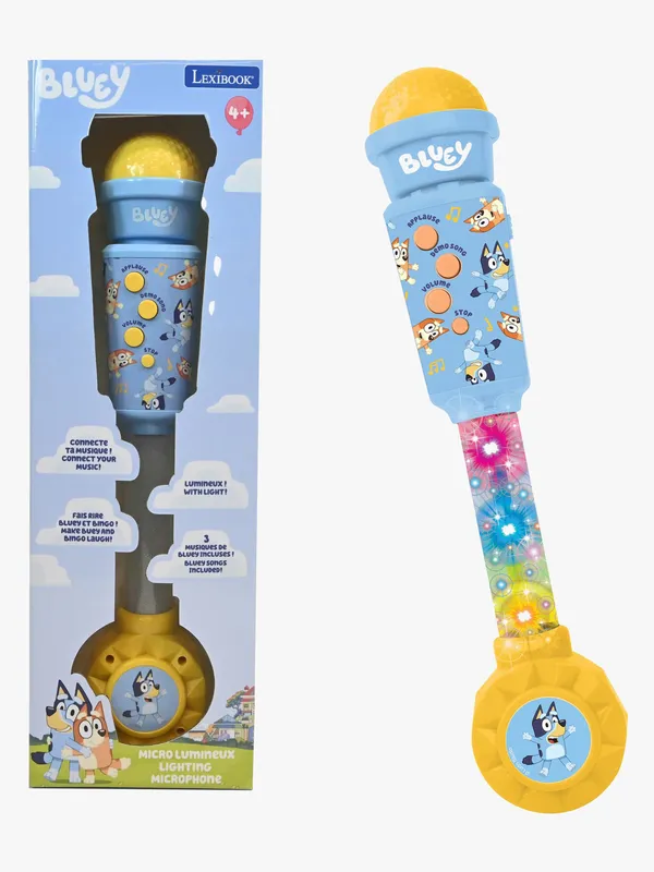 Bluey Mikrofon Med Högtalare Och Ljuseffekter